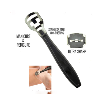 High Quality Foot Callus <b>Removers</b> <b>Black</b> Handle Stainless Steel <b>Head</b> Feet Dry Skin <b>Removers</b> Pedicure Dead Callus Shavers - Product Image 5