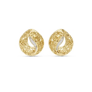 Open Work Designer <b>Stud</b> Earring Women's Push Back <b>Stud</b> Earring Round Moissanite Diamond Wedding Earring Party Wear <b>Stud</b> Earring - Product Image 5