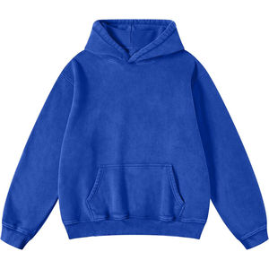 Sudadera con Capucha Extra Grande Unisex Glory 2026 con Logotipo Personalizado, Sudadera con Capucha Extra Grande Azul Vintage con Hombros Caídos, Sudadera con Capucha de Felpa con Lavado Ácido - Product Image 1