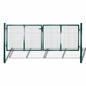 Portail en acier vert 118,1x49,2 pour espace extérieur - Product Image 1