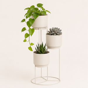 Modern 3-Tier Metal Plant <b>Stand</b> for Indoor Living Room Decor Minimalist Flower <b>Pot</b> Holder with Powder Coating Plant <b>Stand</b> - Product Image 1