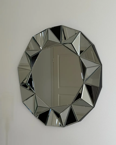 Luxury Glass Mosaic Wall <b>Mirror</b> Handmade Decorative Round <b>Mirror</b> for Home Interior Living Room Entryway Bedroom Bathroom and Hot - Product Image 3