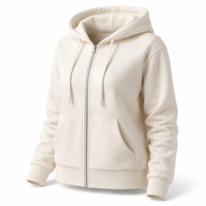 Wholesale Custom <b>Zip</b> <b>Up</b> Women Hoodie 100% Cotton Manufacturer - OEM Factory Direct - Product Image 3