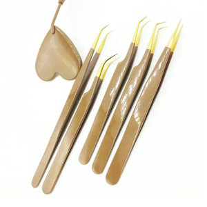 Custom Logo Eyelash Extension Tweezers Stainless Steel Color Coated Volume Lash <b>Tool</b> Precision Pointed Tip <b>Tool</b> - Product Image 1