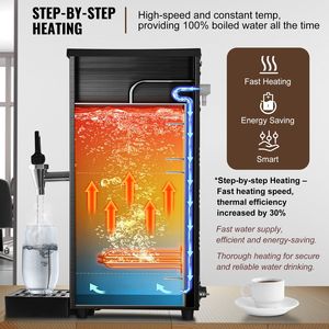 Bollitore Elettrico Commerciale da 1500W a Riscaldamento Rapido, Dispenser Acqua Calda con Tubo di Riscaldamento in Acciaio Inox 316 per Bevande - Product Image 5