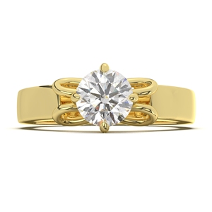 Bague en argent sterling 925 pour femme, avec diamant moissanite taille ronde, motif infini, cadeau de fiançailles - Product Image 1