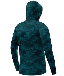 Camisetas de Pesca Antibacterianas de Poliéster y Camisetas con Capucha UPF 50+ de Alto Rendimiento, Ligeras y con Protección Solar - Product Image 2