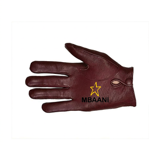 Gants d'hiver en cuir noir MBAANI compatibles avec les écrans tactiles, pour homme, avec imprimé étoile et équipement de cyclisme - Product Image 4