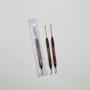 Aiguilles à crochets pour extensions de cheveux en acier inoxydable de qualité chirurgicale plaqué or rose, impression de logo personnalisée, service OEM Nomex - Product Image 2