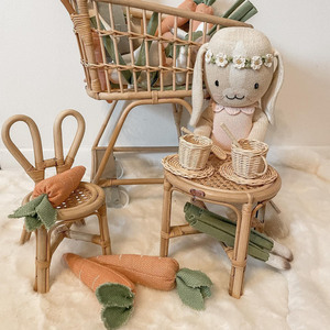 <b>Doll</b> house accessories miniature rattan table & chair set high quality hand-made <b>dolls</b> furniture - Product Image 5