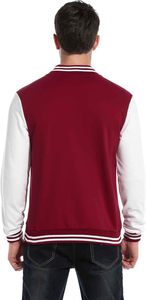 เสื้อแจ็คเก็ตเบสบอลโอเวอร์ไซส์ผู้ชายแบบมีแพทช์เชนีลล์  ปักโลโก้ 3 มิติตามสั่ง สไตล์สตรีทแวร์ ฮิปฮอป กันลม  แจ็คเก็ตหนัง - Product Image 3