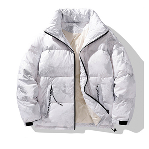 ARTIZ INTERNATIONAL <b>Men</b> Hooded Puffer Jacket Winter Eco-Friendly Windproof Lightweight Thermal Durable Shell Outdoor Front - Product Image 4