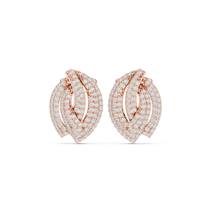Boucles d'oreilles clous en or blanc 14 carats avec diamants de laboratoire ronds pour femme, cadeau d'anniversaire, nouveau diamant cultivé - Product Image 3