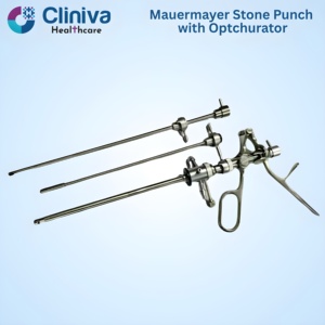 Cliniva Mauermayer Stone <b>Punch</b> with Obturator Manual Instrument <b>Set</b> High Quality Reusable Surgical Instruments - Product Image 2