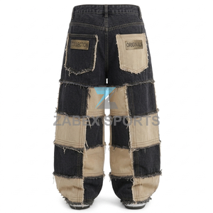 Jean droit vintage pour homme, coupe ample, délavé moyen, respirant, premium, pour l'hiver et l'été, couleur unie, style urbain streetwear - Product Image 2