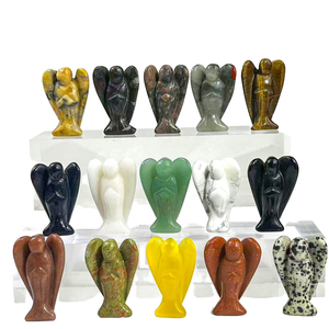 Figurines d'Ange en Cristal Naturel Poli de 2 Pouces, Pierres Semi-Précieuses, Tendance Mode, Cadeau d'Affaires pour la Fête des Pères - Product Image 1