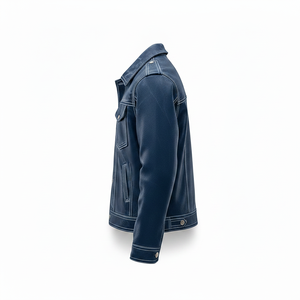 Leather <b>Jacket</b> Casual Faux Leather Motorcycle <b>Jacket</b> Outerwear Coat <b>with</b> <b>Zipper</b> <b>Pockets</b> Men Stand Collar <b>Jackets</b> - Product Image 4