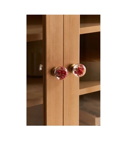 Poignées de porte et de tiroir en bois et résine, fabriquées à la main, quincaillerie décorative pour armoire de cuisine - Product Image 1