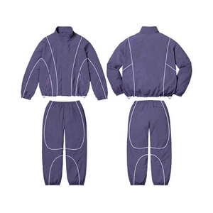 Conjunto Deportivo Unisex de Color Sólido, Chaqueta Cortavientos Impermeable de Manga Larga con Cuello Redondo, Pantalones Deportivos Transpirables y Ecológicos 2 en 1 - Product Image 5