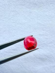Rubis de qualité supérieure créé en laboratoire, forme ovale, coupe naturelle, couleur rouge, pierre précieuse en vrac, bijoux traditionnels, fourni par le fournisseur à bas prix. - Product Image 2