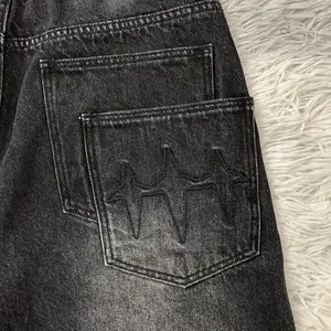 Shorts en jean pour hommes, style charpentier, multi-poches, amples, pour le travail, coupe décontractée, tendance - Product Image 4