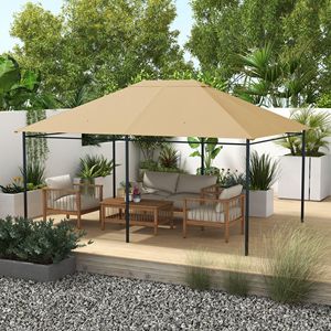 Telo di Ricambio per Gazebo Khaki 3x4 Metri Tipo Ombrellone (SOLO TELO SUPERIORE) - Product Image 2