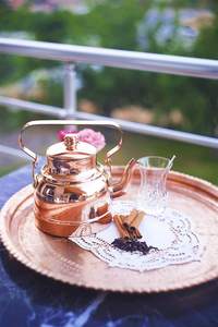 Vintage Hammered Copper <b>Teapot</b> Tea Kettle for Kitchen Serving Herbal Tea Coffee Serving - Product Image 3