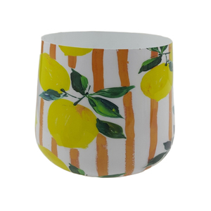 Set of 4 Iron Round Planter Floral <b>Sticker</b> Enamel Colour Medium Size Indoor and Outdoor Planter for Garden Decor Also Handmade - Product Image 1