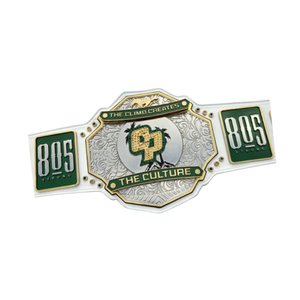 เข็มขัดแชมป์ 805 Strong Championship - เข็มขัดกีฬาสีขาวแบบปรับแต่งได้พร้อมรายละเอียดสีทอง - รางวัลสะสมระดับพรีเมียม - Product Image 6