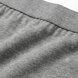 Calzoncillos bóxer de punto 100% algodón para hombre, de tiro medio, lisos, transpirables, con cierre de botón, para dormir - Product Image 3