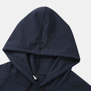 Sweat-shirt à capuche ZHOST pour homme, coupe classique, couleur unie, en coton tricoté, avec logo numérique sur le devant, anti-boulochage, idéal pour l'hiver et les tenues décontractées - Product Image 4