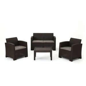 Modern SIENA 4PCS Outdoor Restaurant Sofa Set Seat <b>Cushions</b> 5CM Wicker <b>Rattan</b> Furniture PHU LINH High Quality Supply Commercial - Product Image 4