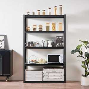 Estantería de alambre metálico negro de alta resistencia con ruedas, estante de almacenamiento ajustable para cocina, garaje y almacén, organizador de exhibición. - Product Image 3