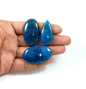 Vente en gros de pierres précieuses naturelles en cristal, apatite cabochon pour la fabrication de bijoux en argent DIY - Product Image 3