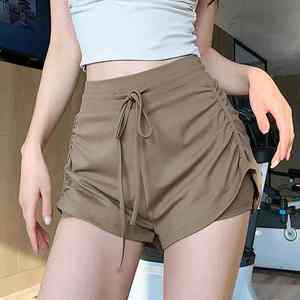 Shorts Deportivos para Mujer, Antiexposición, Holgados, Doble Capa, Transpirables, Alta Elasticidad, para Correr, Yoga, Cintura Elástica, Leggings de Yoga - Product Image 2
