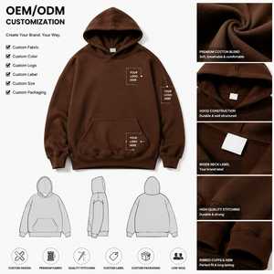 Sudadera con Capucha Extra Grande para Hombre, Personalizada, con Hombros Caídos, Transpirable, con Logotipo Personalizado, Color Personalizado, Fabricante Mayorista - Product Image 4