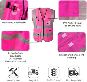 เสื้อกั๊กนิรภัย Wings Traders ขายส่งจากโรงงาน ราคาถูก คุณภาพสูง สะท้อนแสง มาตรฐาน ANSI Class 2 EN ISO 20471 - Product Image 4