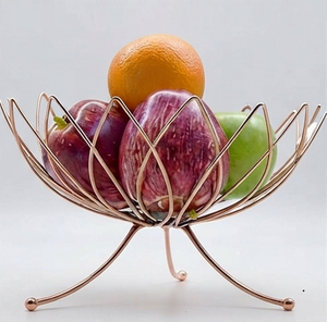 Corbeille à fruits élégante en fil de cuivre, panier de rangement métallique pour la cuisine, par le fabricant et fournisseur - Product Image 2