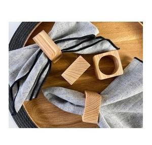 Wooden Napkin Ring Set Solid Wood Dining Table Serviette Holder by Madiha Art and Crafts - Product Image 3