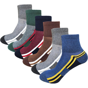 Ankle <b>Socks</b> Men's Athletic <b>Running</b> Breathable Cotton Polyester Spandex Geometric Pattern Summer Sport <b>Socks</b> for Gym Training - Product Image 1