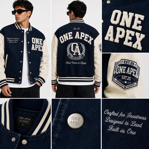 Custom Black Wool Leather Varsity <b>Jacket</b> <b>Men</b> Chenille Letterman Bomber <b>Jacket</b> OEM College Streetwear <b>Baseball</b> <b>Jacket</b> - Product Image 6