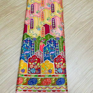 Export Quality Girls' Woven Dyed Chinon Daman <b>Fabric</b> Heavily Embroidered Floral Design Eco-Friendly Quick-Dry <b>Home</b> <b>Textile</b> - Product Image 1