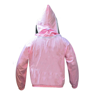Pink Kids Beekeeping Jacket 3-Layer Ventilated Mesh Fencing Veil Hood Elastic Waist Thumb Loop OEM Wholesale Beekeeping <b>Suit</b> - Product Image 2
