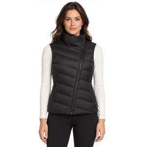 <b>Women's</b> Longline Puffer <b>Vest</b> Hooded Quilted Outdoor Jacket Premium Quality Wholesale Custom Manufacturing premium quality - Product Image 1