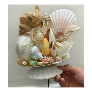 Premium Classic Flute Shell Wine Glass Sparkling Glass Base Handmade Decorative Seashell Goblet for Beach Party Wedding Martini - Product Image 4