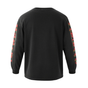 Sweat-shirt en coton 100% noir pour homme et femme, imprimé numérique effet soleil décoloré, motif effrayant d'horreur, idéal pour l'Halloween et l'hiver - Product Image 2