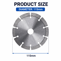 Lame de découpe industrielle diamantée pour mur, alésage 22,23 mm, 115 mm (4,54 po) pour béton armé et pierre naturelle, faible émission de poussière, prix usine