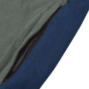 Pantalones Deportivos para Hombre en Gris y Azul Marino con Bloques de Color, Cintura Elástica con Cordón, Franja Lateral, Tejido Casual para Otoño - Product Image 5