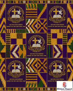 Tela Africana Kente Premium para Iglesias, Impresión de Cera Personalizada, Fábrica Textil, Fabricante de Uniformes Religiosos - Product Image 3
