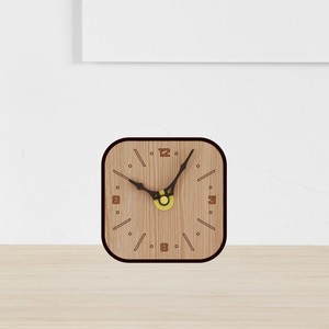 Horloge de bureau carrée en bois minimaliste, mouvement à quartz, affichage à aiguilles, silencieuse, sans tic-tac, fonction d'alarme, design moderne - Product Image 2